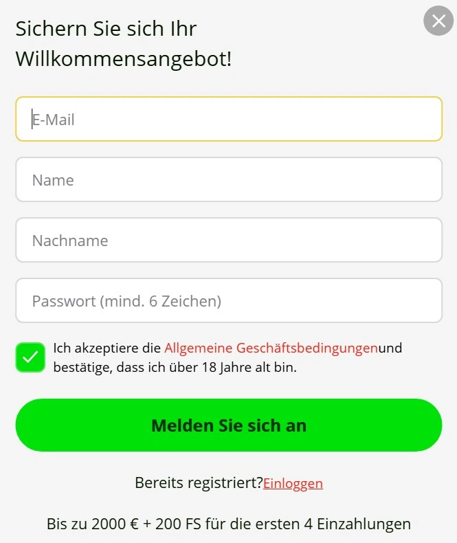 Registrierung
